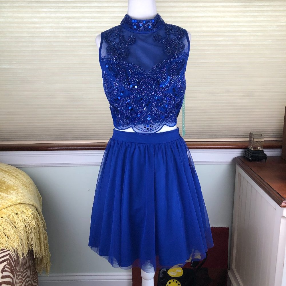 NEW Love Reign Special Event Sequined Crop Top & Tule Skirt Set Glam Fairycore